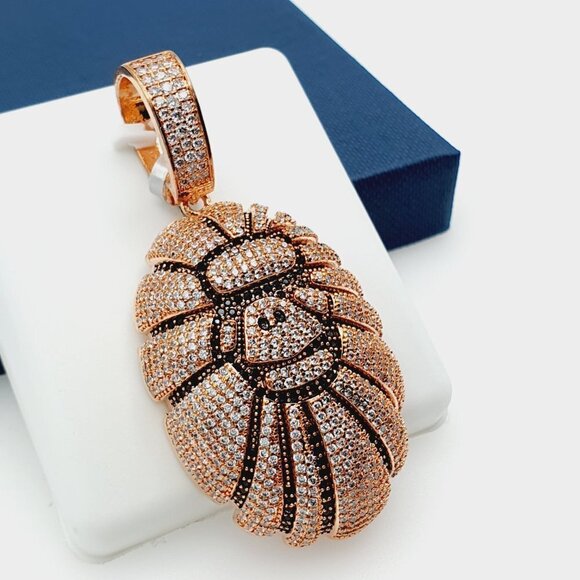 "14K Gold Plated Cubic Zircon Pendant, INUS1BR200 - Picture 3 of 9